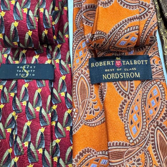 Robert Talbot Best of Class lot of 4 & 1 Pc Studio Silk Neckties 58"-60" - USA - Picture 4 of 16